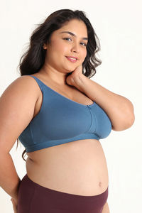 Zivame True Curv Double Layered Non Wired Full Coverage Minimiser Bra - Real Teal — thumbnail 3